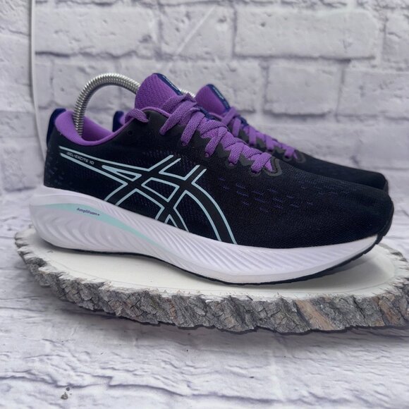 Asics Womens Gel-Excite 10 1012B418 Black Purple Running Shoes Sneakers Size 8 - Picture 1 of 12